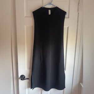 SPANX AirEssentials Black Midi Dress with Pockets